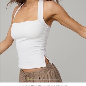 OFFLINE by Aerie real me XTRA White Halter Tank Top
